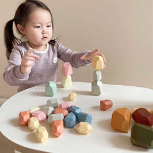 Colorful Wooden Balancing Blocks Game Toy
