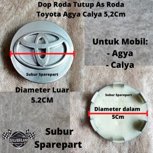 Tutup Velg Dop Roda Agya Calya Original