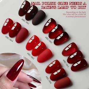 Roman bottle neon series 6 colors pomegranate red cherry red and other versatile UV gel nail polish is firm and long-lasting