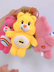 HOBIBEAR  ตุ๊กตาหมีน่ารัก พวงกุญแจสำหรับเด็ก ของขวัญสัตว์ที่นุ่มและน่ากอด  หมีตัวเดียวกันจาก BKPP