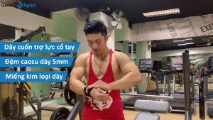 Đai cổ tay nâng tạ AOLIKES A-7643 có móc thép Sport Pressure Wrist Support