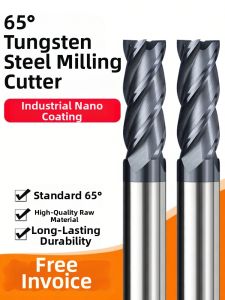 YUERUI | 65 Degree Tungsten Coated CNC Milling Cutter Stainless Steel Alloy