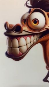 Tranh vô tri treo tường mã đáo mãi dell thành công - tranh tráng gương _long tranh hổ đấu - mãnh hổ hạ sơn hài hước.