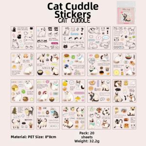Yuxian | Cute Hand-drawn Cartoon Cats Stickers for DIY Decorations
