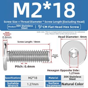 TIANZHUOJINSHU | Low Profile Thin Head Hex Screws