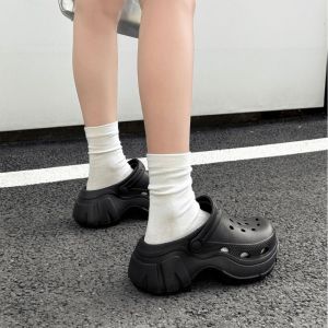 IELGY EVA platform hole shoes beach sandals bag head cool slippers womens height increase wear new models