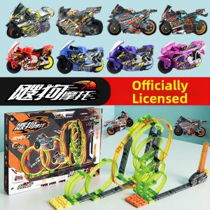 PALONG | Motorcycle Track Car Toy Set