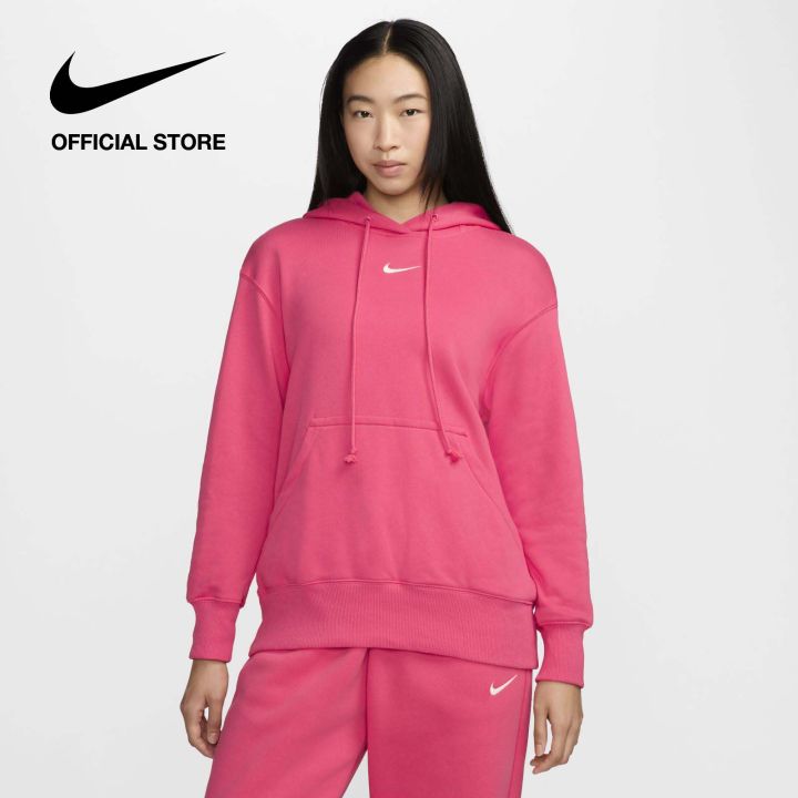Nike Hoodie Wanita Sportswear Phoenix Fleece Oversized Pullover
