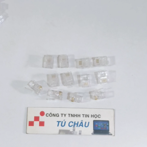 Đầu Rj11 4 line Rj11 4 Pin ( Cho cáp điện thoại 4 line 4 tim 4 Pin): Bịt 10 Đầu / 20 Đầu / 50 Đầu / 100 Đầu