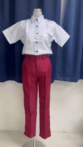 Seluar BSMM PBSM Pants Maroon Bulan Sabit Merah Malaysia Kokurikulum Sekolah Rendah Menengah