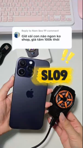 Quạt tản nhiệt điện thoại sò lạnh SL09 giá rẻ giảm nhiệt nhanh hỗ trợ tăng FPS Gaming Liên Quân PUBG FF