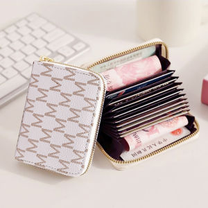 JIFANPAUL | Large Capacity Anti-Demagnetization Letter Card Case Zipper Wallet Small Card Holder