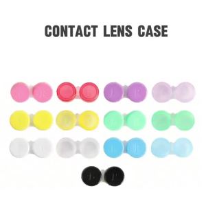 1/4pc Glasses Contact Lenses Box Left Right Eyes Contact Lens Container Candy Color Mini Women Men Travel Contact Lenses Case