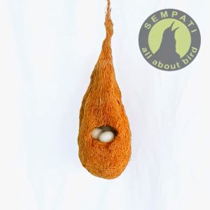 SEMPATI Sarang Burung Cocofiber Gantung Serat Kelapa Alami Rumah Susuh Sarang Tempat Bertelur Telur Burung Lovebird Kenari Pleci Gereja Pipit Walet SRBGTG