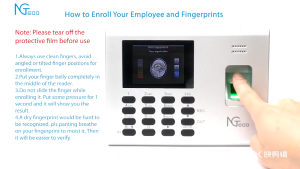 NGTeco K4 Biometric Fingerprint Attendance Time Attendance Record Built-in Battery With App