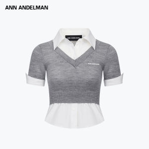 ANN ANDELMAN | Pseudo Dual-piece Knitted T-shirt