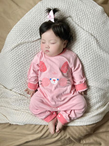 cat and fish | Infant Cartoon Cute Cotton Onesie Long Sleeve For Spring Autumn