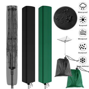 Rotary Washing Line Cover 210D Heavy Duty Waterproof Washing Line Cover with Zips for Dryer Rotary Line