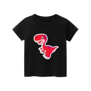 Kaos Anak Uniseks Laki-laki Perempuan: Gambar Dinosaurus T-Rex Merah