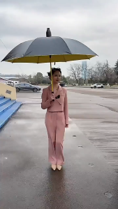 𝐐𝐔𝐈𝐂𝐊 𝐎𝐏𝐄𝐍 Extra Large 3 Person Auto Golf Umbrella With Cover Sun Rain Wind Long Straight Holder Payung Besar
