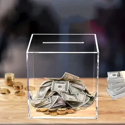 Piggy Banks for Adults (2023 Upgraded Version) Clear Acrylic Money Saving Bank Break to Open Can Only Save That Cannot Be Take