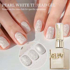 15ML Pearl White Thread Gel Nail Polish  UV/LED Soak Off Gel Gift For Women And Suitable For Home Nail Salon For Wedding Gift