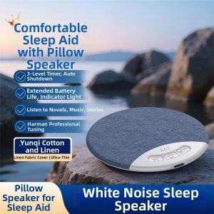 EOENKK | Bluetooth Pillow Speaker Wireless Sleep Music Player Under Pillow White Noise Machine 9D Stereo Timer Auto-Off for Insomnia