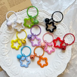 BW-C1352 Gantungan Kunci Star Lonceng Aksesoris Tas Bag Charm Souvenir Ulang Tahun / Keychain