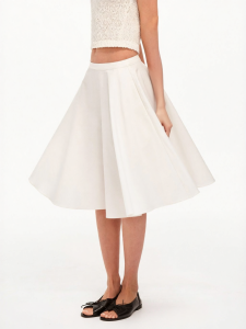 Classic Cotton-feel A-line Skirt