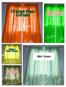 Plain Ringless Window Curtain (Suksukan) 70 Inches Length Lababo Curtain