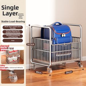 B&W | Moveable Rolling Storage Shelf
