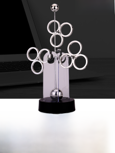 Tea Room Desktop Ornaments Gift for Friends Middle School Boys Birthday Present Future Tech Black Tech Perpetual Motion Piece