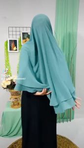 Kerudung Syari Khimar Jumbo Ceruty & Hijab 2 Layer Terbaru