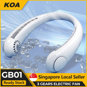 KOA Portable Neck Fan Hands Free Bladeless Hanging Sport Cooling Fan Wearable Personal Leafless Desk (Camping  concert outdoors Christmas Xmas Gifts summer heat)