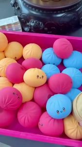 Schylling | Dumpling Pressure Dumpling Squishies Cute Colorful Bun Toy Slow Rising Stress Relief Fidget Toy for Adults Anti-Anxiety Gifts