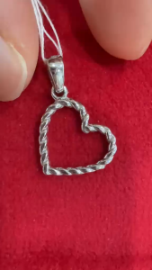 Poh Heng Jewellery 18K Heart Shape Pendant In White Gold*Online Exclusive*