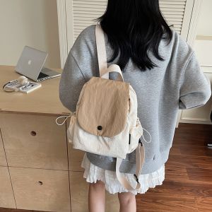 Retro Casual Style Womens Backpack Versatile Fashionable Double Shoulder Bag Commuter Crossbody Bag Soft Material Daily Use