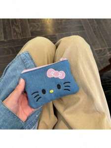 Sanrio | Pocket Wallet Stationery Supplies Lipstick Headphones Portable Bag Embroidered High-Value Storage Bag Travel Bag Embroide