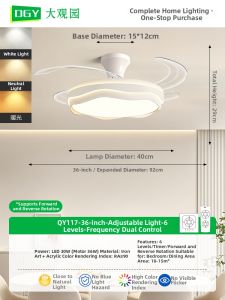 DGY | Invisible Ceiling Fan Light for Home Use