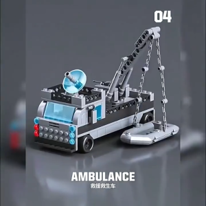 เด็ก 6-in-1 บล็อกตัวต่อทหารของเล่นของเล่นเพื่อการศึกษาเข้ากันได้กับเลโก้บล็อกตัวต่อของเล่นเด็กรถ/ไดโนเสาร์/SWAT/รถไฟ/หุ่นยนต์