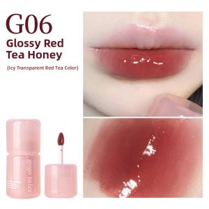 Gogo Dance Big Ice Bucket Lip Essence Gloss Mirror Lip Glaze Lipstick Lip Color Moisturizing Exfoliating Fade Lip Lines for Women