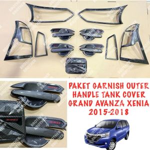 Paket Garnish Depan Belakang Outer Handle Tank Cover Grand All New Avanza Xenia Veloz 2015 2017 Carbon