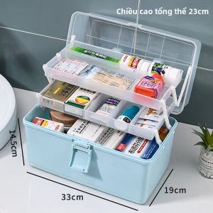 Hộp Đựng Thuốc Đa Lớp Dung Lượng Lớn Tiện Lợi Mang Đi