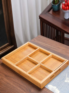 Bộ Trà Hình Chữ Nhật Kiểu Nhật Bản Bằng Gỗ Tre Dùng Trong Gia Đình Bát Đĩa Đựng Trái Cây Bát Đĩa Đựng Đồ Nướng Đĩa Đựng Đường Bát Đĩa Đựng Trà