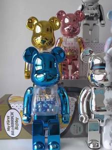 Bearbrick 400 Cooper Bear Violent Bear Empty Mountain Base Building Blocks Bear Starry Sky Qianqiu Splash Ink Collection Home Alat Letak Barang