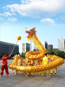 Entire Set Performance Props Nine Section Golden Dragon Bar Night Light Dance Dragon Lion Craftsfolk Artifacts from Jiangsu