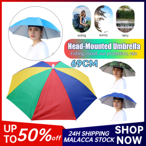 Head Umbrella Hat 69/77/95cm Outdoor Foldable Sun Shade Fishing Cap Head Mounted Tea Picking Farming Umbrella Beach Headwear