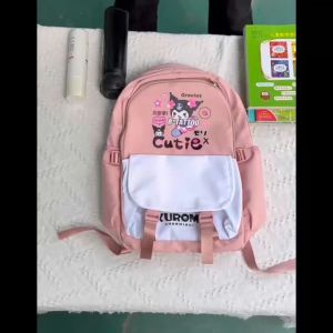 JOANNA BAG #4022 KOREAN NYLON FASHION 15INCHES KIDS SCHOOL BACKPACK KUROMI DESIGN