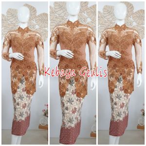 atasan kebaya akad nikah /pengantin model tunik tulle payet. tl