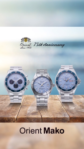 Orient Gent ORRA-AC0Q12L30B Mako 40 75th Anniversary Limited Edition Diver Design Sky Blue Dial Stainless Steel Band